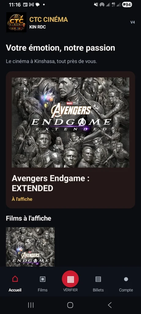 Capture d’écran de CTC CINÉMA, vue 1