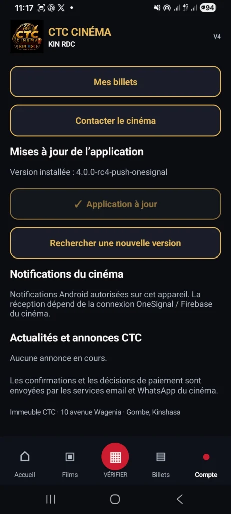 Capture d’écran de CTC CINÉMA, vue 6